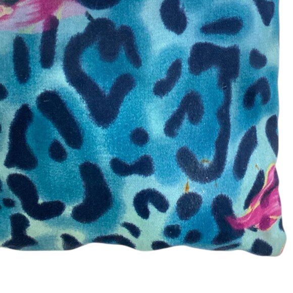 Versace Jeans Couture Leopard Purse Shoulder Bag Blue Pink VJC Handbag - Picture 4 of 10